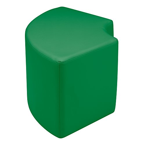 Image of Sprogs 18 inch H Structured Quarter Round Stool -Flexible Modular Collaborative Soft Seating for Office, Home, Lounge and School Classrooms with Durable Frame -Green