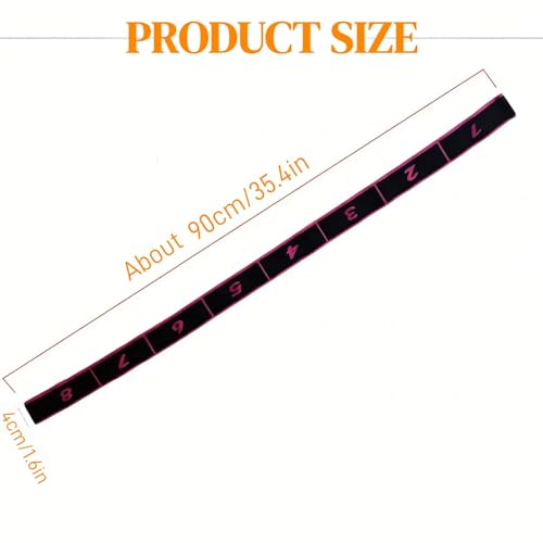 Fitness Resistance Band for Stretching and Yoga, Number Stretch Resistance Band with Clear Markings, 8-Section Elastic Training Bands (3Psc) - Image 3