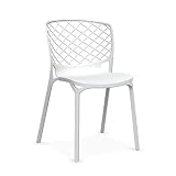  Calligaris Connubia by Sedia Gamera - Finitura: Nylon Bianco Ottico Opaco P799 - Conf. 2 pz.