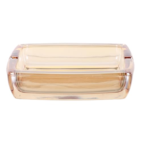 BESPORTBLE Posacenere Quadrato in Vetro Trasparente da 10 Cm Base Stabile Posacenere Decorativo per Casa e Ufficio per Sigarette e Sigari per Uso Interno ed Esterno