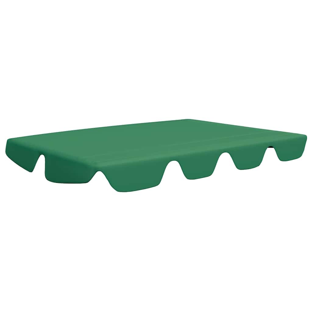 vidaXL Dosel de Repuesto Columpio de Jardín Mecedora Capota Reemplazo Cubierta Toldo Tapa Parasol Sombrilla Patio Verde 188/168x145/110 cm