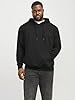 Jack & Jones Men's Jjecorp Logo Sweat Noos 12137054 Hoodie, Black (Black Detail:reg Fit), M UK #1