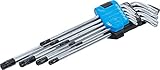 llaves vaso torx hembra Puntas en negro BGS 794  Juego de llaves acodadas  extra largas  perfil en T (para Torx) con perforación T10 - T50  9 piezas