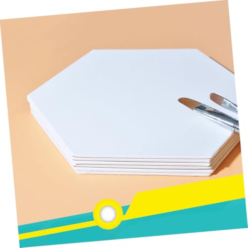 Lienzos hexagonales de algodón Mobestech para pintura al óleo en pack de 3 tablas 7