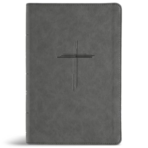 B&H Publishing & Holman Bible 41239X CSB Personal Size Giant Print Digital Study Edition Charcoal Suede Soft Leather Touch Indexed Book