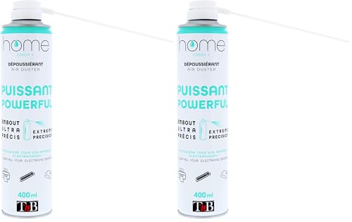 T’nB - Bombe Air Sec - Nettoyage Pc, Aerosol Dépoussiérant 400 mL, Air Comprimé Nettoyage Pc, Air Duster pour Matériel Informatique, Depoussierant...