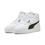 Puma Unisex Shuffle Downtown Mid Trainers, Puma White PUMA Black PUMA Gold, 9 US