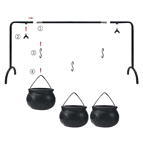 Hourleey CANDY BOWLS Halloween Decorations, Set Of 3 Witches Cauldron Serving Bowls thumb #2