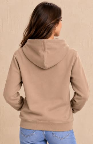 Image of SANE ORIGINALS Women's Cotton Blend Fleece Zip Up Hoodie Sweatshirt, Warm Winter Full Zip Jacket with Kangaroo Pockets