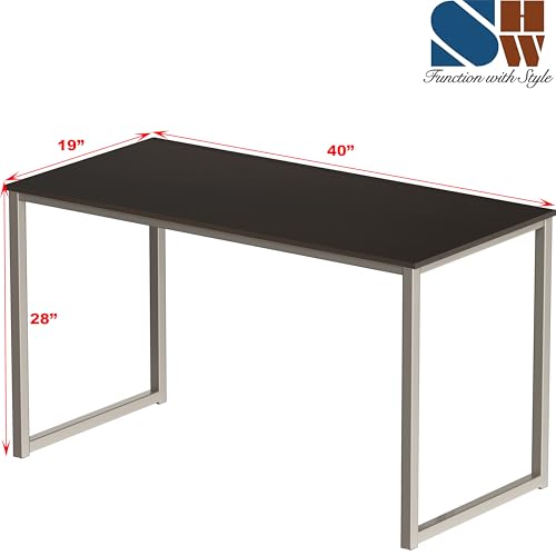 Image of SHW Mission 40-Inch Home Office Computer Desk, Espresso