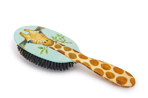 Rock & Ruddle Natural Pure Boar Bristle Hair Brush for Women and Kids (Large, 21cm)