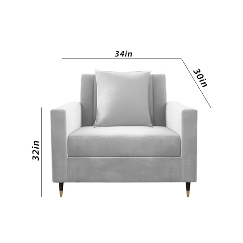 Image of Casaliving Garcia 3+2+1 Seater Sofa Set for Living Room (Grey Colour) Premium Fabric Sofa