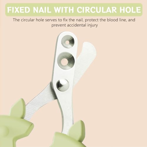 Image of Qpets Cat Nail Clipper, Upgrade Cat Nail Cutter, Dual Hole Pet Nail Nail Cutter for Cat, Stainless Steel Nail Trimmer with Nail File Pet Grooming Tools