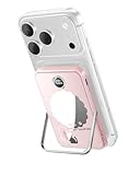 iWALK Magnetic Portable Charger 5,000mAh, Wireless Power Bank with Mirror & Foldable Stand, Ultra Slim Battery Pack with USB-C Cable, MagSafe Compatible for iPhone 17/16/16 Plus/16 Pro/15/14/13/12