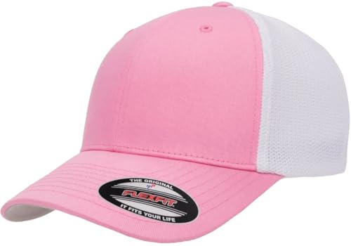 Image of Flexfit Unisex Mesh Fitted 2-Tone Trucker Hat, One Size