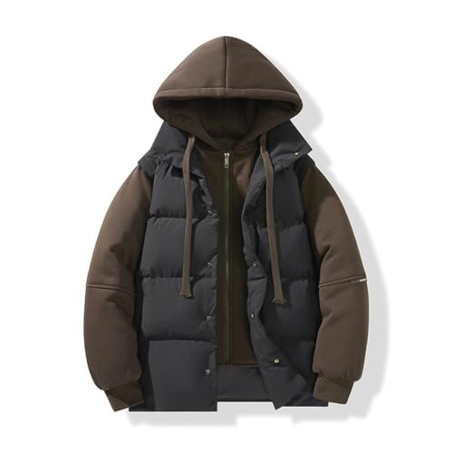 Doudoune parka homme contre le froid veste ample à capuche
