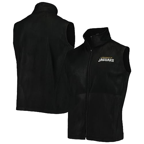 Image of dunbrooke Men's Black Minnesota Vikings Houston Fleece Full-Zip Vest