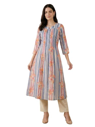 Image of INDO ERA Women's Cotton Ethnic Co-Ord Set | Kurta Pant Set | Stylish Cotton Suit Set for Women,10126 | Cord Set For Women Cotton |