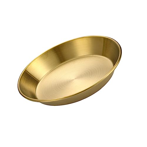 SOLUSTRE Stainless Seafood Plate Metal Pizza Pan for BBQ Graduation Parties Camping