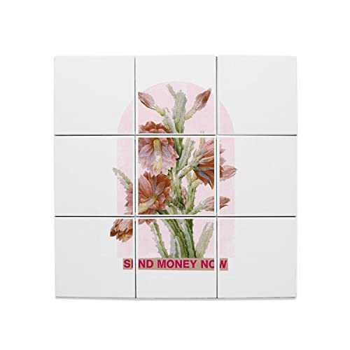 Carreaux céramique 20 x 20 cm en lot de 9 avec revêtement émaillé haute définition