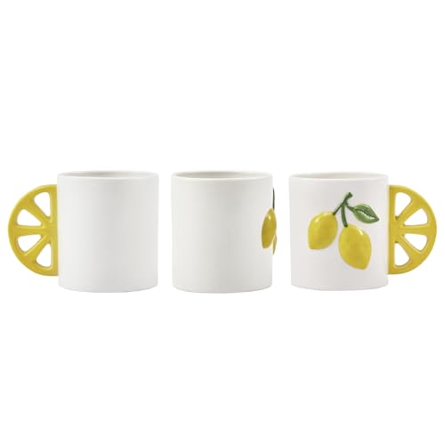 Taza artesanal Bico con asa limón 16 oz miniatura 3