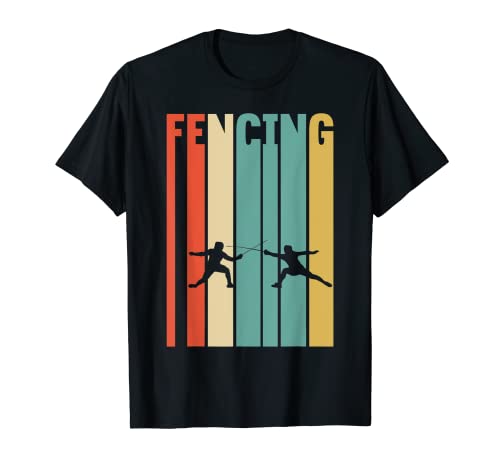 Fencer Fencing Vintage Epee Schwert Fighter Folie Zaunmaske T-Shirt