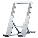 Support de tablette de table : le support de téléphone peut être appliqué à la plupart des téléphones portables et la conception pliable le rend compact pour que vous puissiez le transporter, support de téléphone de bureau pour bureau