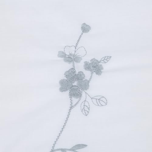 Parure de lit double blanche YINFUNG avec couette brodée 200x200 cm - 6
