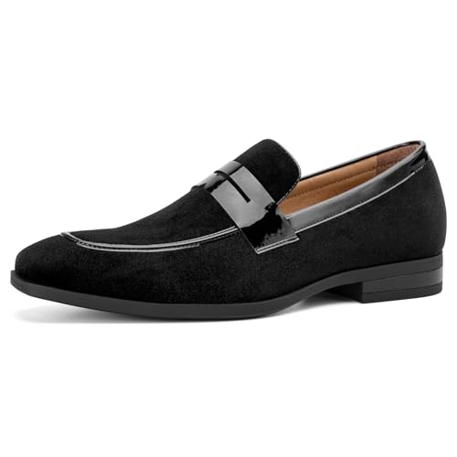 JITAI Mens Velvet Loafers Dress Shoes Loafers for Men Tuxedo Suit Shoes