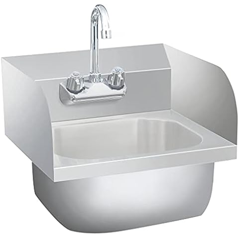 Lavabo Commercial vidaXL en Acier Inoxydable Cover