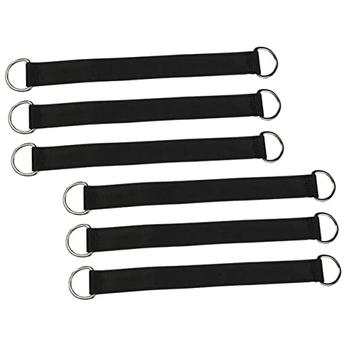 ibasenice 6pcs Swing Chair Hook Hanger Tree Belt Duty Straps Rope for Tree Swing Outdoor Camping Heavy Hammock Strap for Trees Hammock Hooks Hanging Ropes Polyester Black