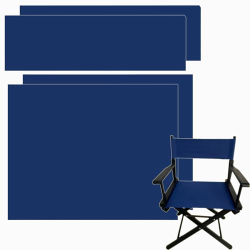 TBACW Upone Directors Chair Canvas Replacement Covers 2 Set (4pcs) Blue