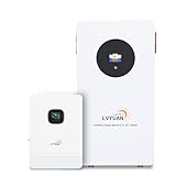 LVYUAN ハイブリッド発電システムセット 定格出力10kW 蓄電量10.24kWh 48Vシステム AC100V～240V出力対応 BMS搭載リン酸鉄リチウムイオン蓄電池 単相三線式電源に対応 専用アプリで遠隔データ管理 Wi-Fi通信機付き【◆ 太陽光発電制御&家庭の電源供給&電力の蓄電 全てを制御可能！】