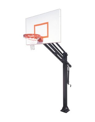 Force Extreme Steel In Ground Adjustable Basketball System Grey