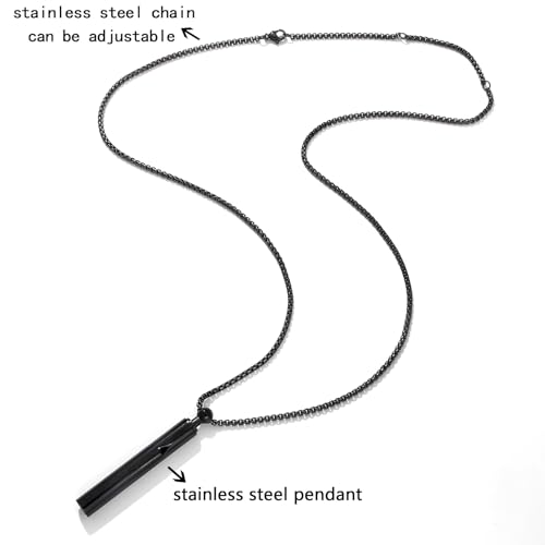 Stainless Steel Anxiety Breathing Necklace, Mindful Breathwork Tool for Stress Relief, Meditation Gifts for Women and Men2