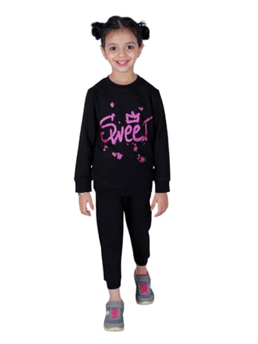 Image of The Mom Store Kids Sweatshirt With Joggers Set| Cotton With French Terry | Cute Prints | Warm | For Boys & Girls | Trendy Winter Sets For Kids | Hoodie And Sweatpant Set