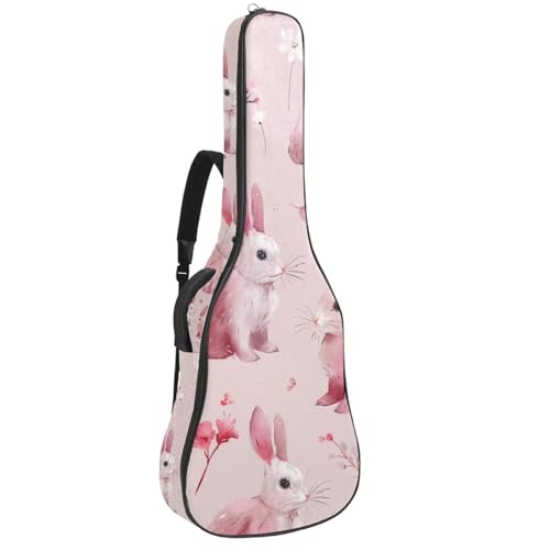 Sac pour guitare à motif fleurs roses pour transporter votre instrument de musique au cours