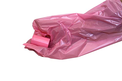 Image of Easy Open & Strong Leak-Proof Poop Bags Dog Waste Bags 13.25 x 9 inch And 13.25 inch x 8.50 inch Made in USA .Bags are easier to tie than standard 12 inch bags (Pink)