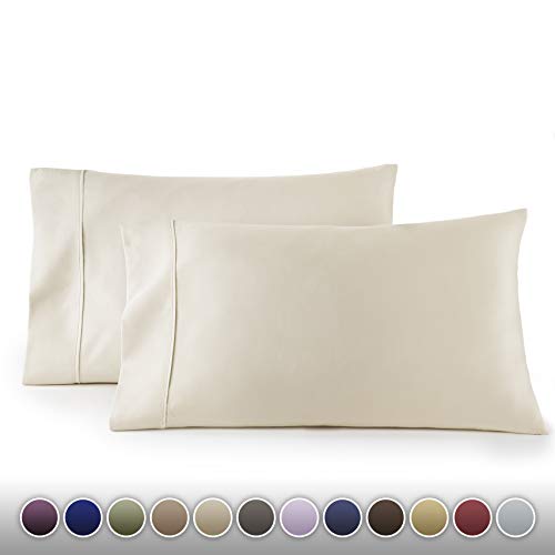 HC COLLECTION 1500 Thread Count Egyptian Quality 2pc Set of Pillow Cases, Silky