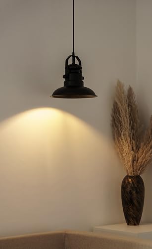 Image of Divine Trends Sailors Metal Pendant Hanging Light Black Polished | Hanging lamp for Indoor & Outdoor Usage| Ceiling Light for Cafes, Restaurants & Industrial Use - Pack of 1