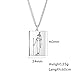 Stainless Steel Egyptian Goddess Isis Pendant, Rectangular Amulet Necklace, Ancient Deity Protection Talisman, Unisex - Sekhmet, Steel Color