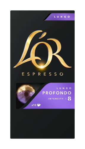 L'Or Espresso Café Lungo Profondo Intense pour Nespresso® 8-10 Capsules Aluminum Populaire Américain