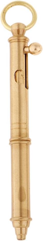 Classic 1.0Mm Brass Ballpoint Pen Smooth Writing Black Refill for StudentsCollectibles