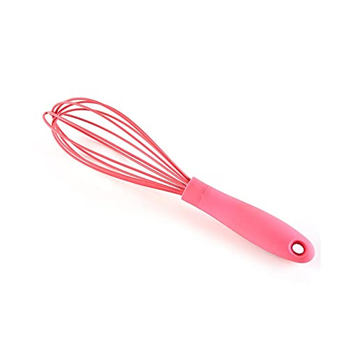 Batidor de huevos de cocina, mini batidores de silicona antiadherente, globo pequeño, para el hogar, diseño de alambre de acero 8