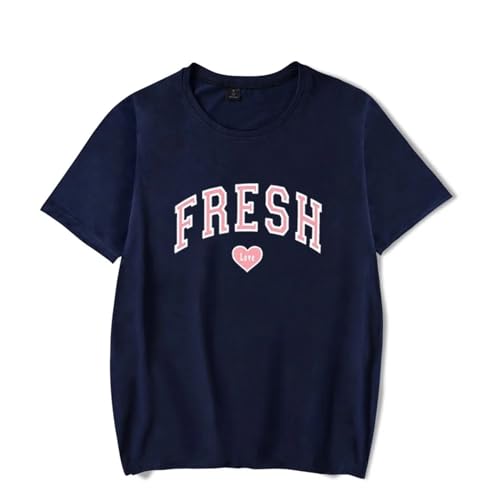 Sturniolo Triplets Fresh Love T-Shirt Crew Neck Cotton Short Sleeve Fashion Couple Short Sleeve Loose Casual T-Shirt for Men Women XXS-4XL-blue||XXL