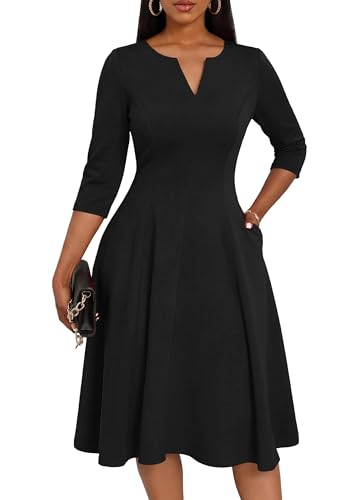 10 Best Knee-Length Dresses Women Can Wear for Any Occasion 5 Nmoder A-Line Midi Dress for Women with Pockets