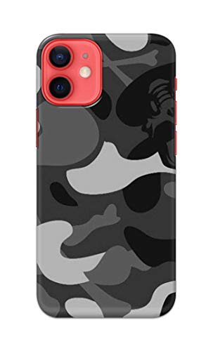 Image of Printed Hard Back Cover Case for Apple iPhone 12 Mini Back Cover (Army Pattern) -1302