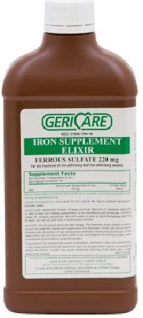 Geri-Care Mineral Supplement Iron 220 mg Strength Liquid 16 oz, Q701-16-GCP - Sold by: Pack of One
