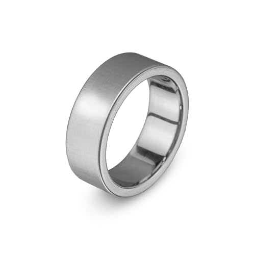 Bague en acier homme argent lisse 8 mm Frank 1967 taille 61