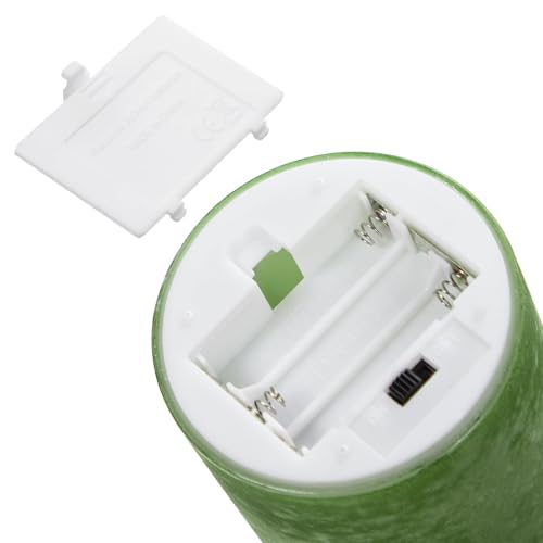 Image of Green Flameless Candles with Remote, Real Wax Battery Operated Candles with Timer, Set of 3 Electric LED Pillar Fake for Party Halloween Christmas Home Living Room Decor